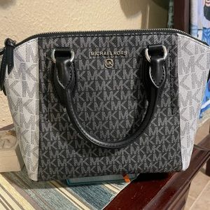 Black and silver MK purse with wallet